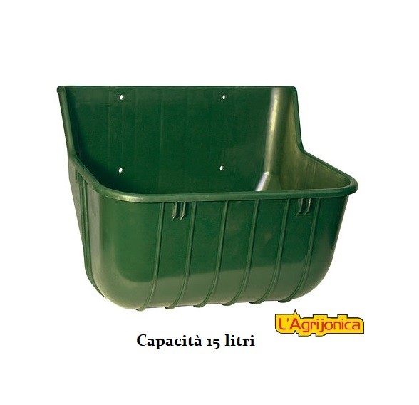 MANGIATOIA CAVALLI STACCIONATA PESANTE • PLASTICA/METALLO CM 39X32