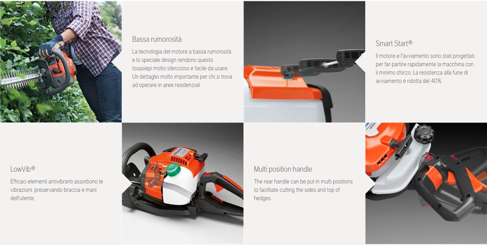 caratteristice tagliasiepe husqvarna 122hd60